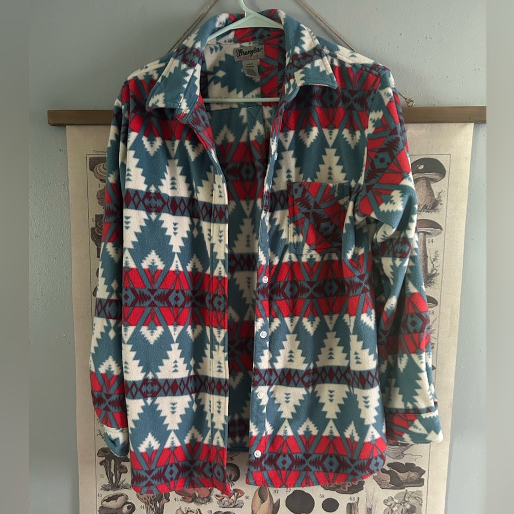 Wrangler Aztec print fleece Rancher Shirt